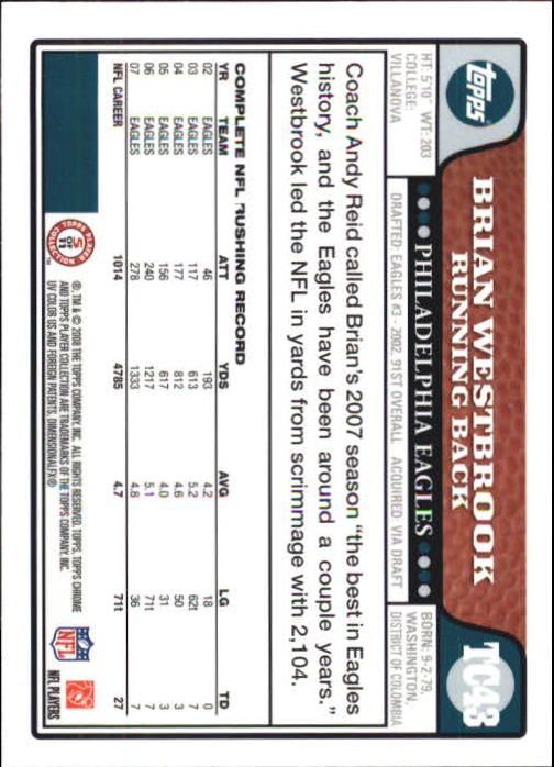 2008 Topps Chrome Football Part 1 Main Set Veterans Cards #TC1 to #TC165 - Picture 81 of 317