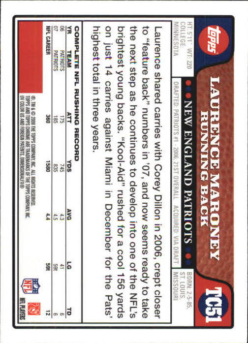 2008 Topps Chrome Football Part 1 Main Set Veterans Cards #TC1 to #TC165 - Picture 97 of 317
