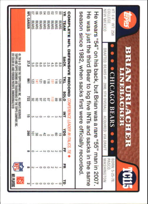 2008 Topps Chrome Football Part 1 Main Set Veterans Cards #TC1 to #TC165 - Picture 225 of 317