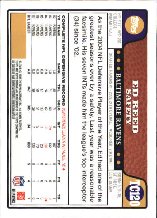 2008 Topps Chrome Football Part 1 Main Set Veterans Cards #TC1 to #TC165 - Picture 235 of 317