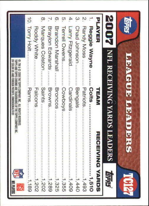 2008 Topps Chrome Football Part 1 Main Set Veterans Cards #TC1 to #TC165 - Picture 247 of 317