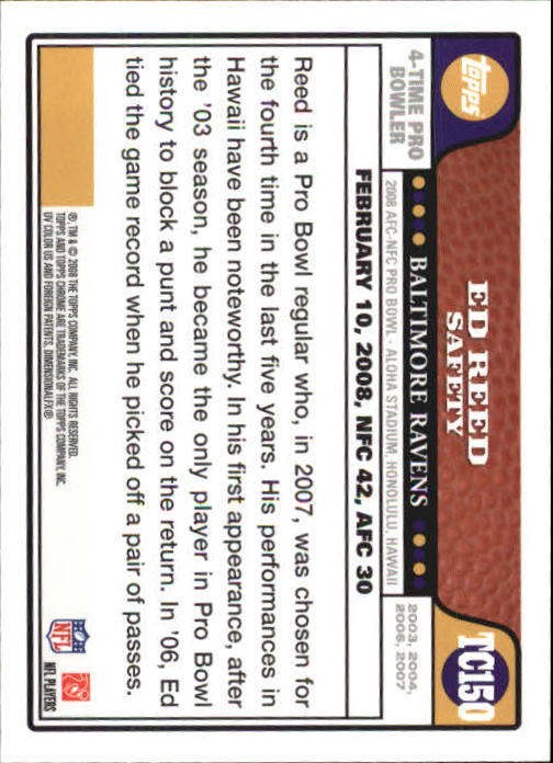 2008 Topps Chrome Football Part 1 Main Set Veterans Cards #TC1 to #TC165 - Picture 293 of 317