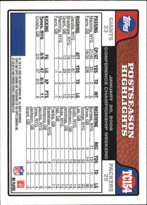 2008 Topps Chrome Football Part 1 Main Set Veterans Cards #TC1 to #TC165 - Picture 299 of 317