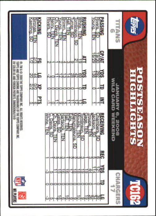 2008 Topps Chrome Football Part 1 Main Set Veterans Cards #TC1 to #TC165 - Picture 315 of 317
