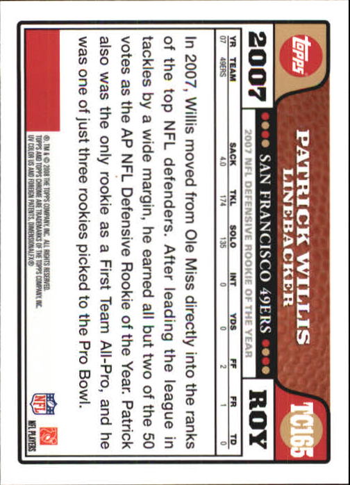 2008 Topps Chrome Football Part 1 Main Set Veterans Cards #TC1 to #TC165 - Picture 317 of 317