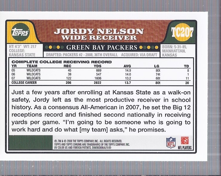 2008 Topps Chrome Football Teil 2 Main Set Rookie Karten #TC167 bis #TC275 - Bild 82 von 218