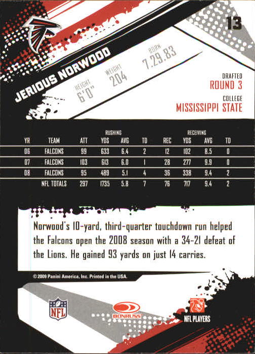 2009 Score Inscriptions Football Part 1 - Picture 24 of 477