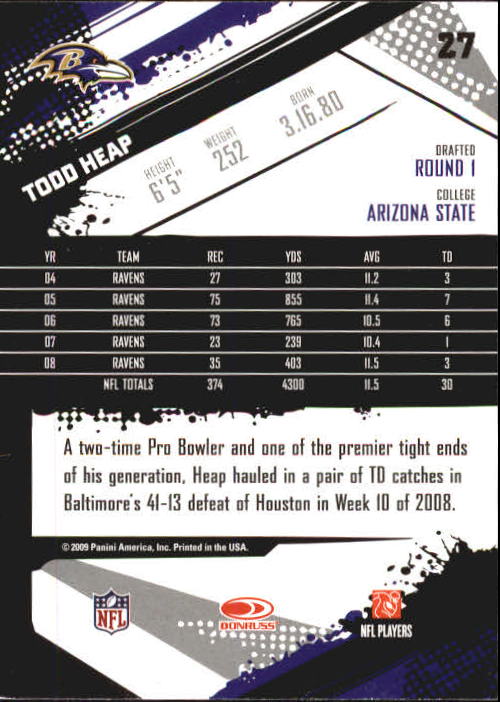 2009 Score Inscriptions Football Part 1 - Picture 51 of 477