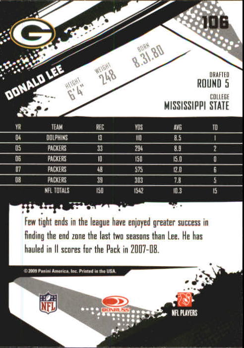 2009 Score Inscriptions Football Part 1 - Picture 139 of 477