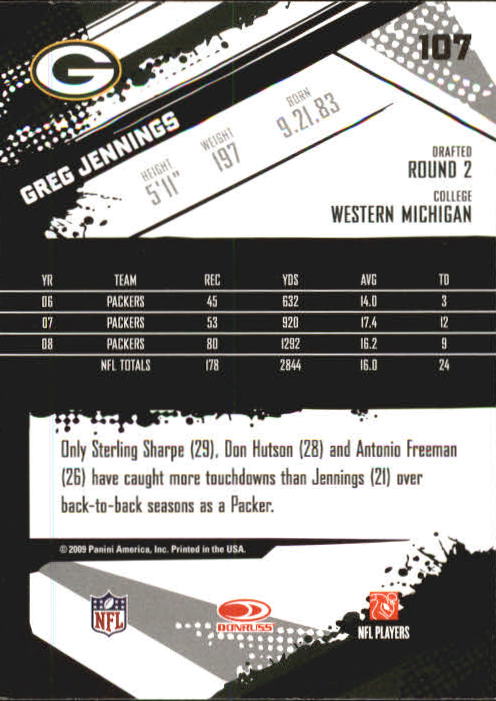 2009 Score Inscriptions Football Part 1 - Picture 141 of 477