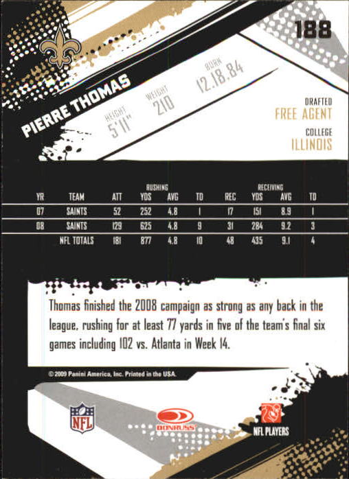 2009 Score Inscriptions Football Part 1 - Picture 271 of 477