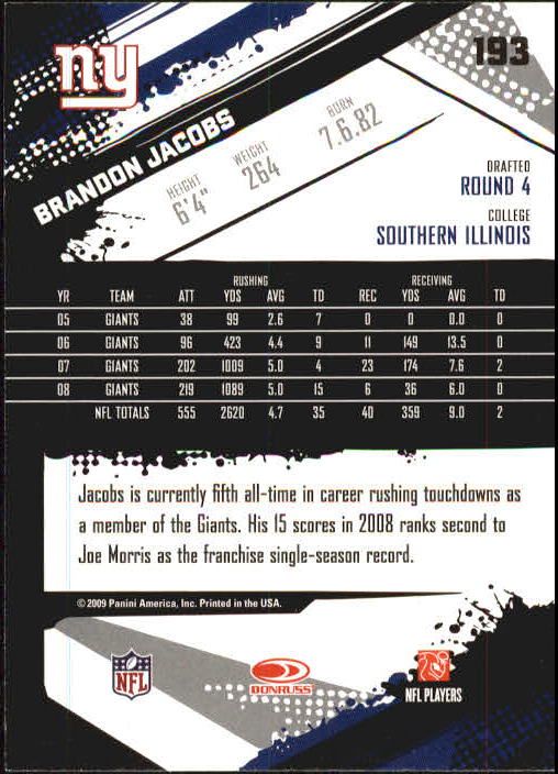 2009 Score Inscriptions Football Part 1 - Picture 277 of 477