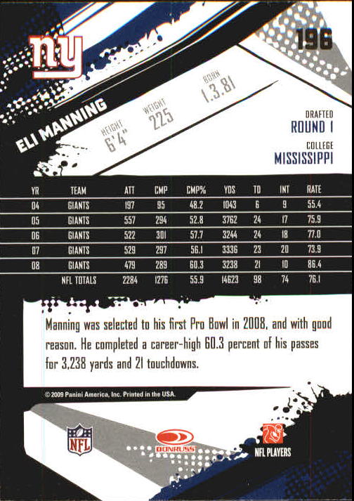 2009 Score Inscriptions Football Part 1 - Picture 281 of 477