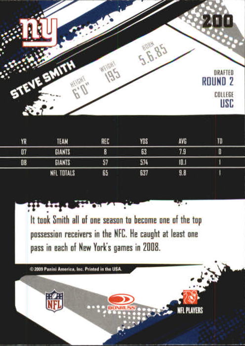 2009 Score Inscriptions Football Part 1 - Picture 289 of 477