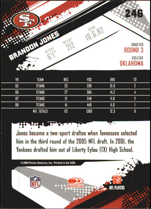 2009 Score Inscriptions Football Part 1 - Picture 353 of 477