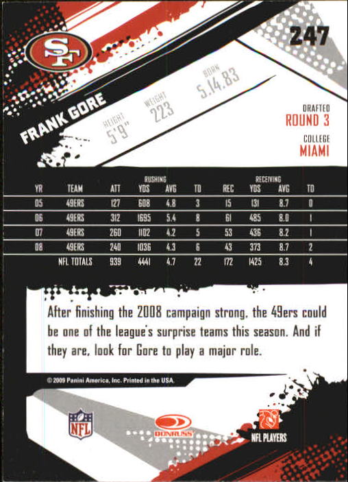 2009 Score Inscriptions Football Part 1 - Picture 355 of 477