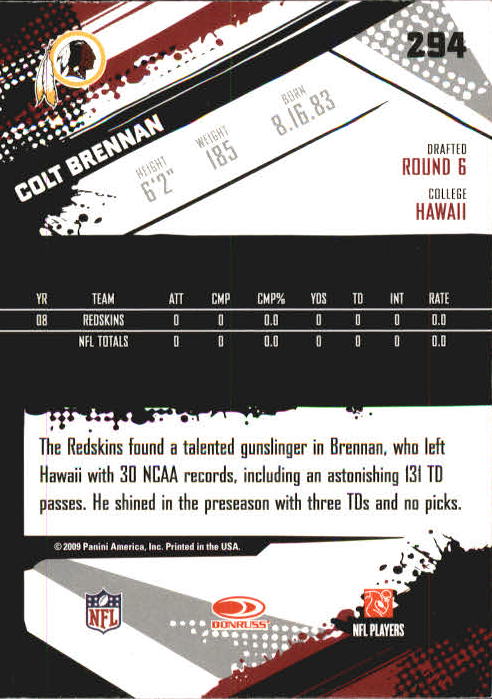 2009 Score Inscriptions Football Part 1 - Picture 425 of 477