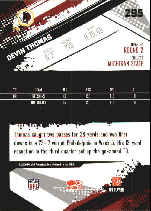 2009 Score Inscriptions Football Part 1 - Picture 427 of 477