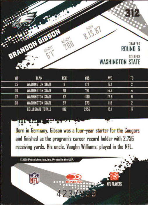2009 Score Inscriptions Football Part 1 - Picture 445 of 477