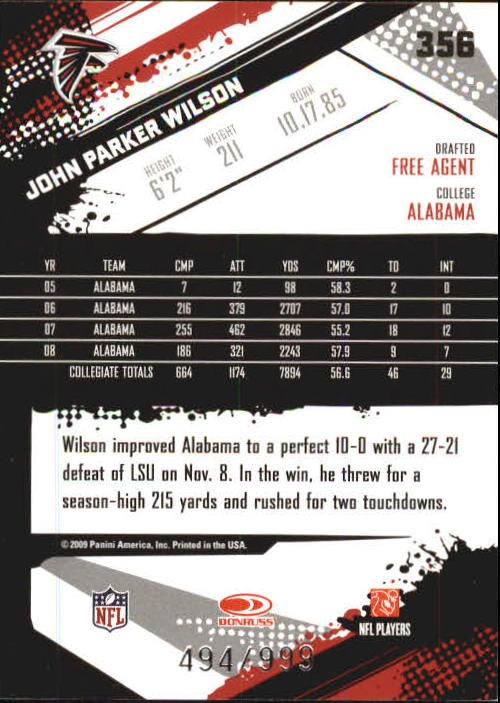 2009 Score Inscriptions Football Part 1 - Picture 457 of 477