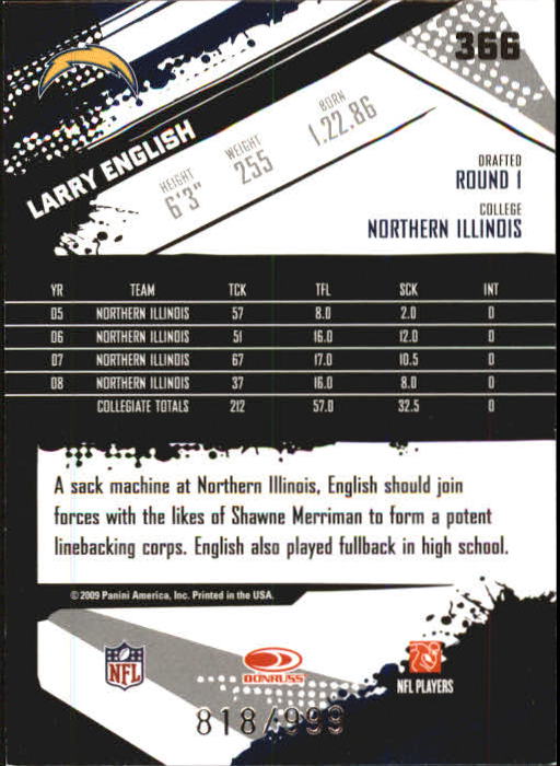 2009 Score Inscriptions Football Part 1 - Picture 461 of 477