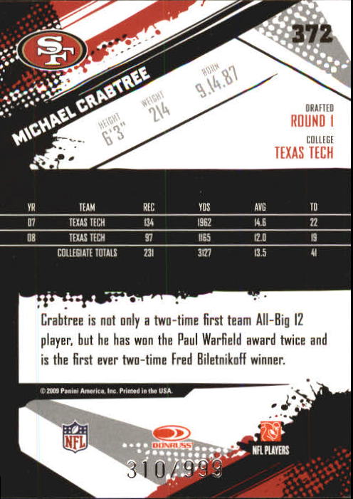 2009 Score Inscriptions Football Part 1 - Picture 463 of 477