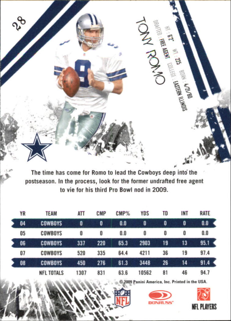 2009 Donruss Rookies and Stars Longevity Football - Picture 53 of 254