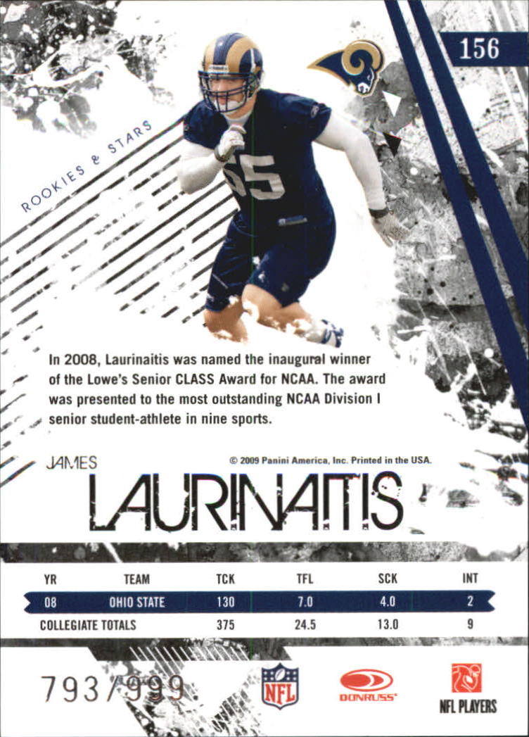 2009 Donruss Rookies and Stars Longevity Football - Picture 217 of 254