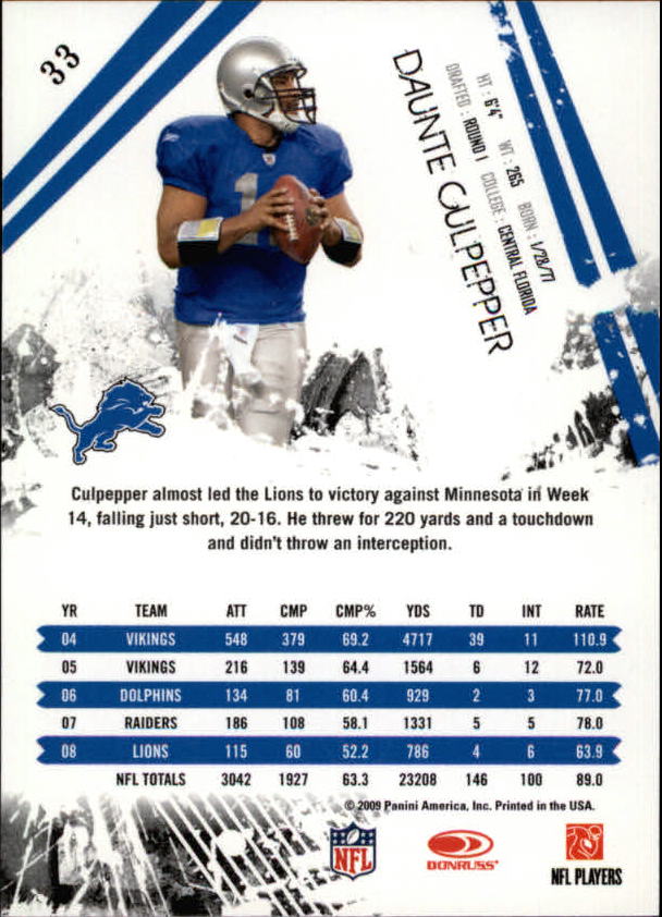 2009 Donruss Rookies and Stars Football - Picture 63 of 185