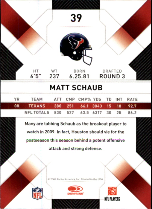 2009 Donruss Threads Football - Picture 61 of 163