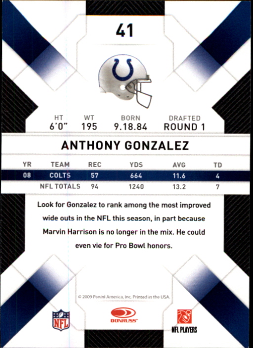 2009 Donruss Threads Football - Picture 65 of 163