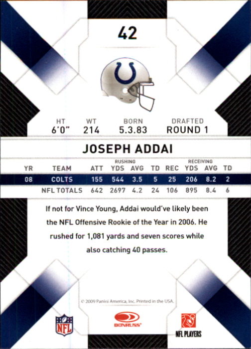 2009 Donruss Threads Football - Picture 67 of 163