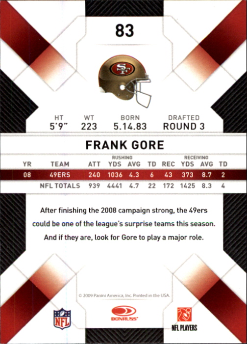 2009 Donruss Threads Football - Picture 129 of 163