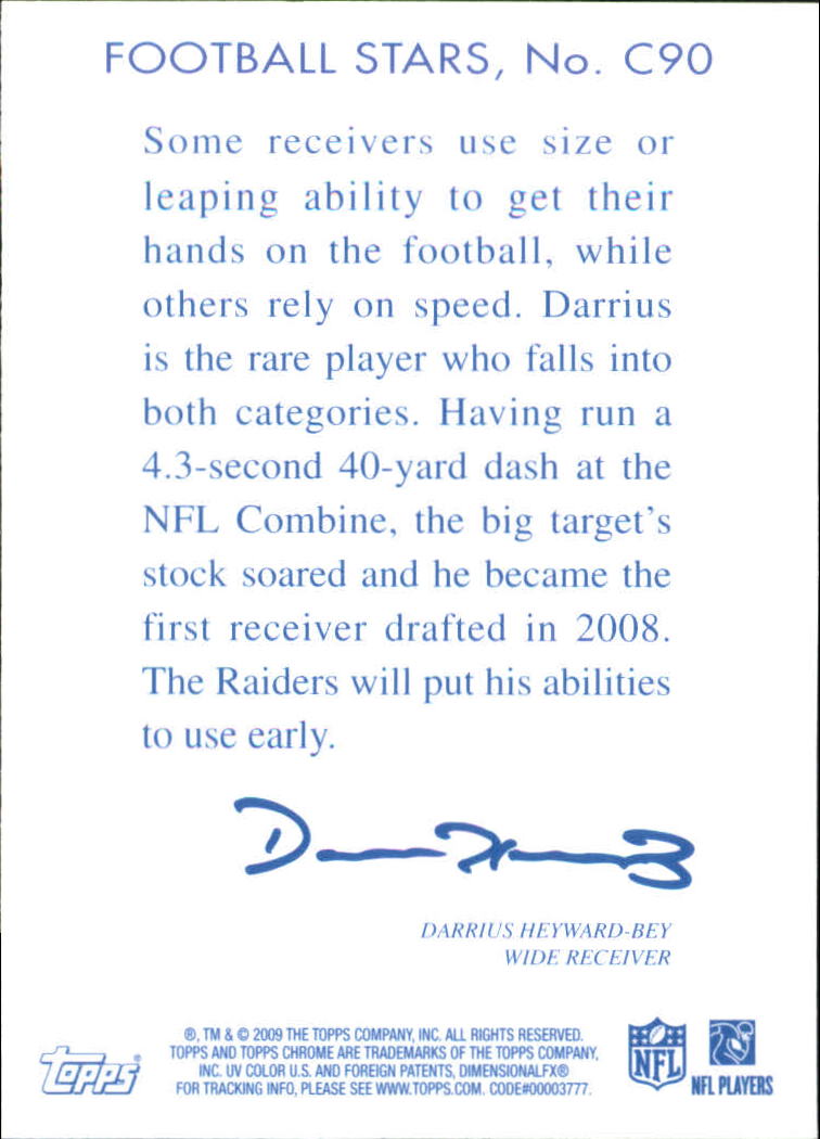 2009 Topps Chrome Football Part 3 Insert and Autograph Cards - Picture 73 of 81