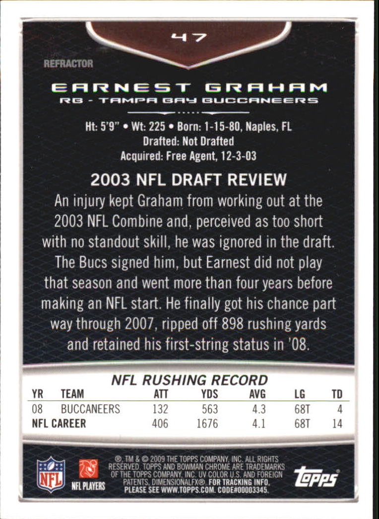 2009 Bowman Chrome Football Part 2 Parallel Refractors Cards - Picture 79 of 217