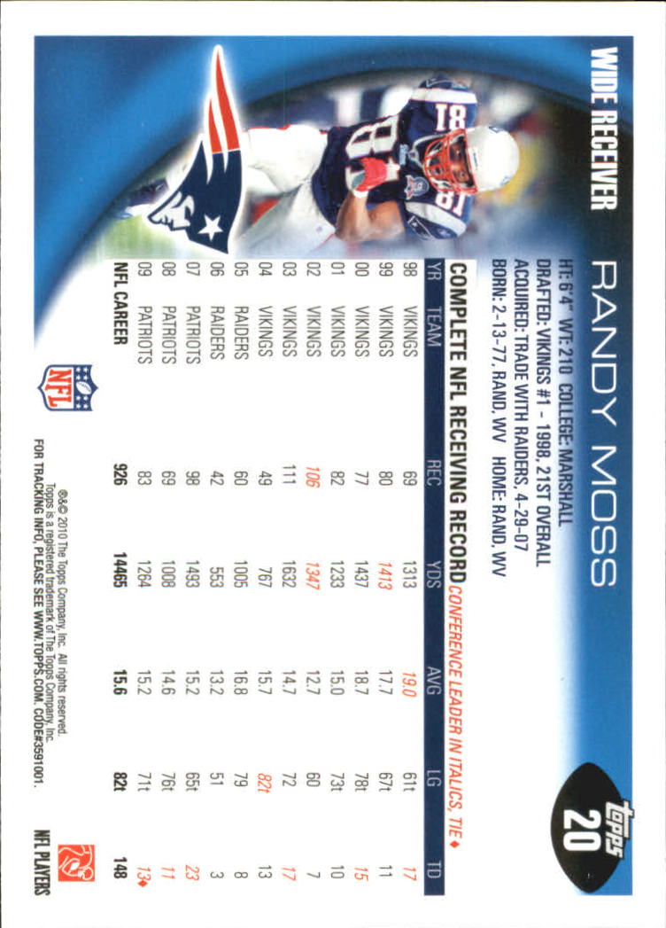 2010 Topps Football Part 1 - Picture 37 of 501