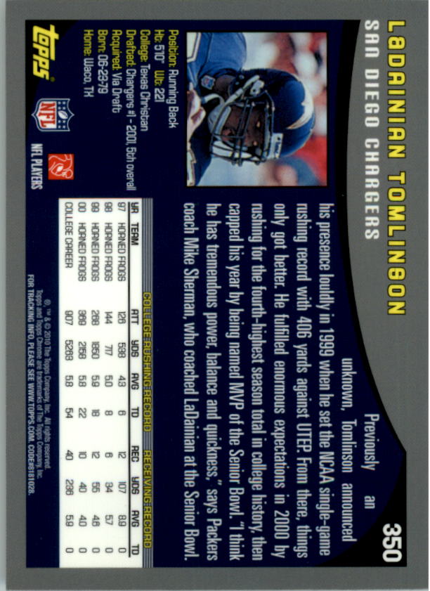 2010 Topps Chrome Football Part 3 Insert and Rookie Autograph Cards - Picture 33 of 81
