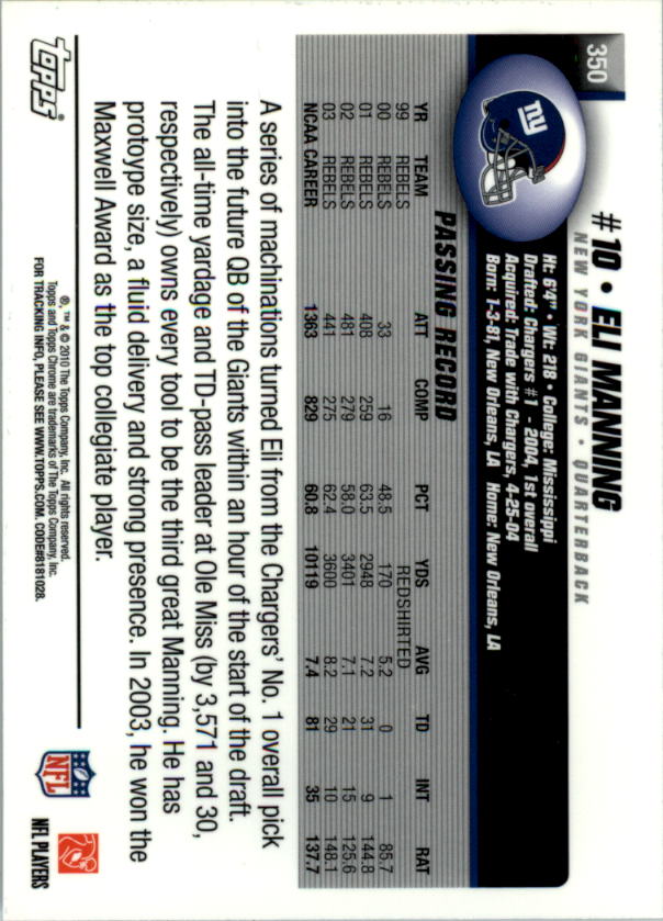 2010 Topps Chrome Football Part 3 Insert and Rookie Autograph Cards - Picture 19 of 81