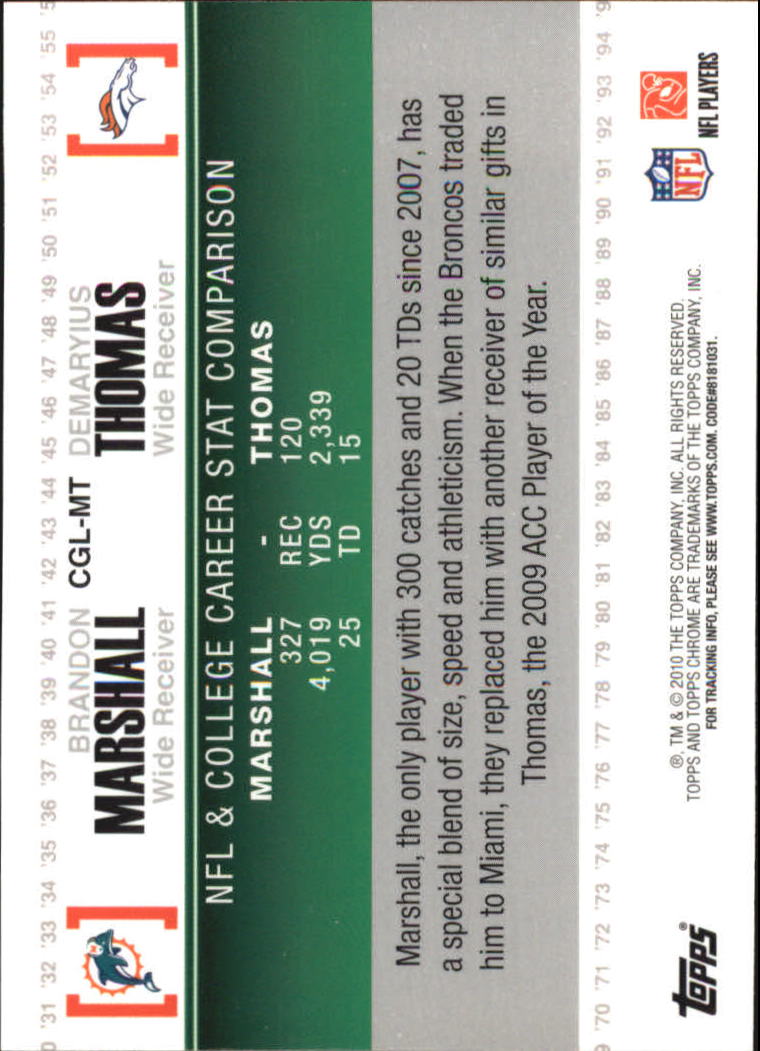 2010 Topps Chrome Football Part 3 Insert and Rookie Autograph Cards - Picture 57 of 81