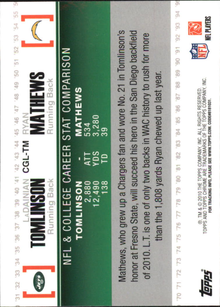 2010 Topps Chrome Football Part 3 Insert and Rookie Autograph Cards - Picture 71 of 81