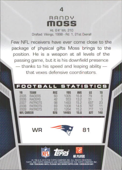 2010 Topps Unrivaled Football Card Pick - Picture 9 of 217