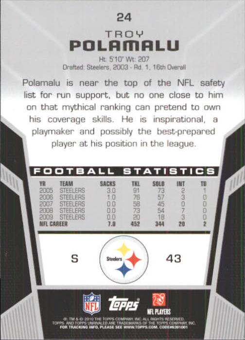2010 Topps Unrivaled Football Card Pick - Picture 49 of 217