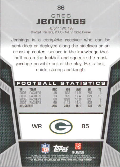 2010 Topps Unrivaled Football Card Pick - Picture 173 of 217