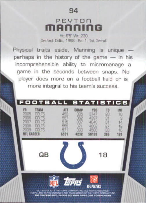 2010 Topps Unrivaled Football Card Pick - Picture 189 of 217