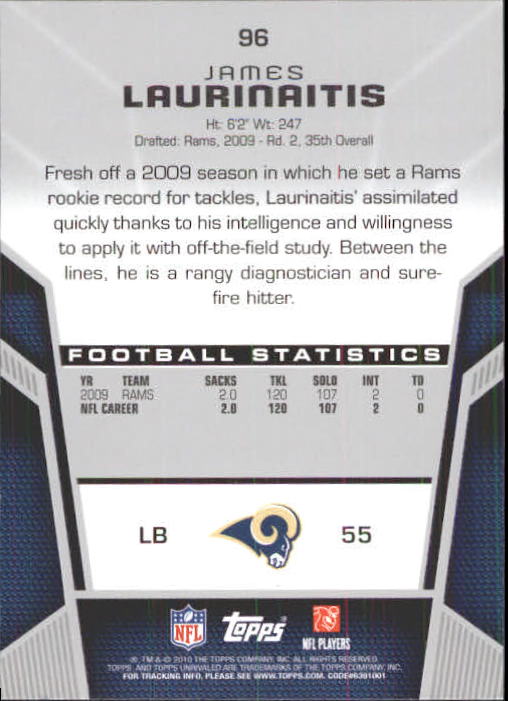 2010 Topps Unrivaled Football Card Pick - Picture 193 of 217