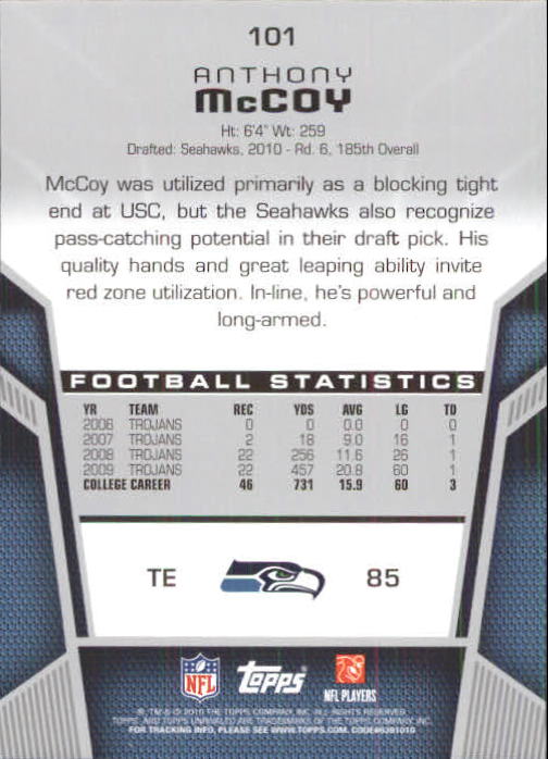 2010 Topps Unrivaled Football Card Pick - Picture 203 of 217