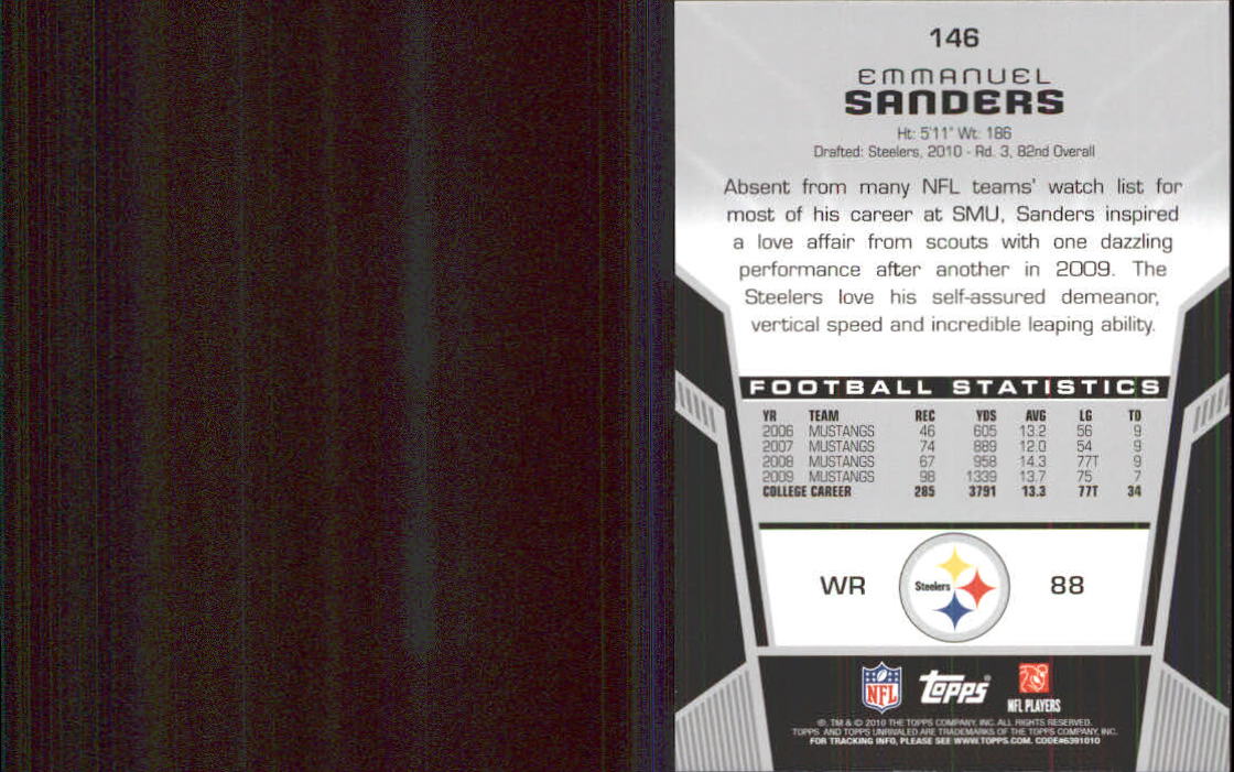 2010 Topps Unrivaled Football Card Pick - Picture 215 of 217