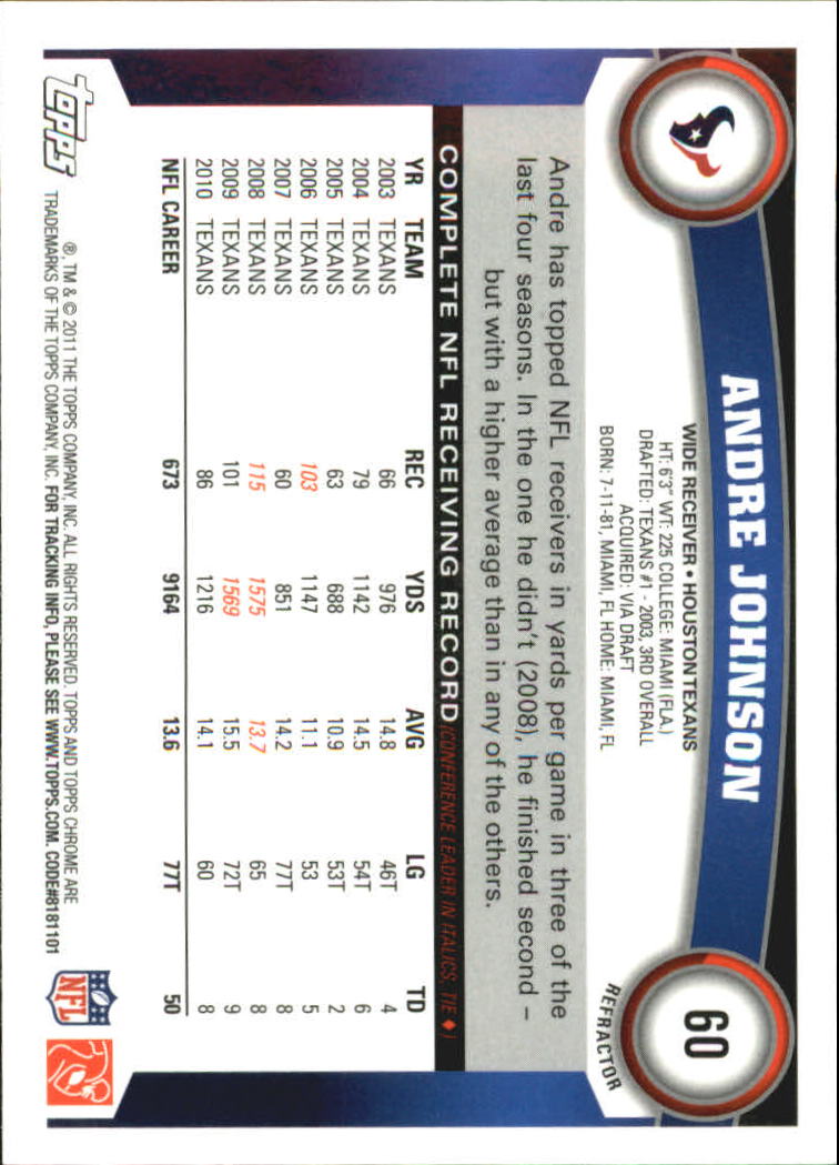 2011 Topps Chrome Football Part 2 Parallel Refractors Cards - Picture 67 of 177