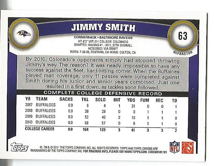 2011 Topps Chrome Football Part 2 Parallel Refractors Cards - Picture 69 of 177