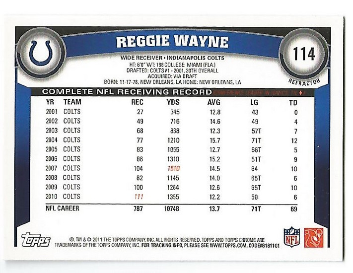 2011 Topps Chrome Football Part 2 Parallel Refractors Cards - Picture 81 of 177